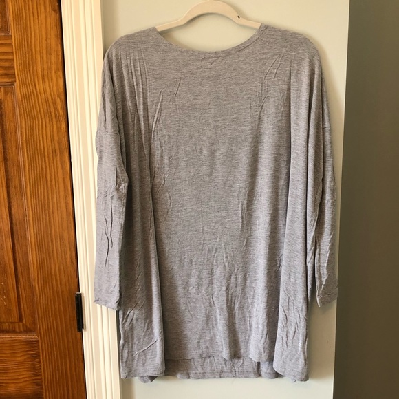 Gray long-sleeve PIKO tunic shirt - Picture 2 of 2